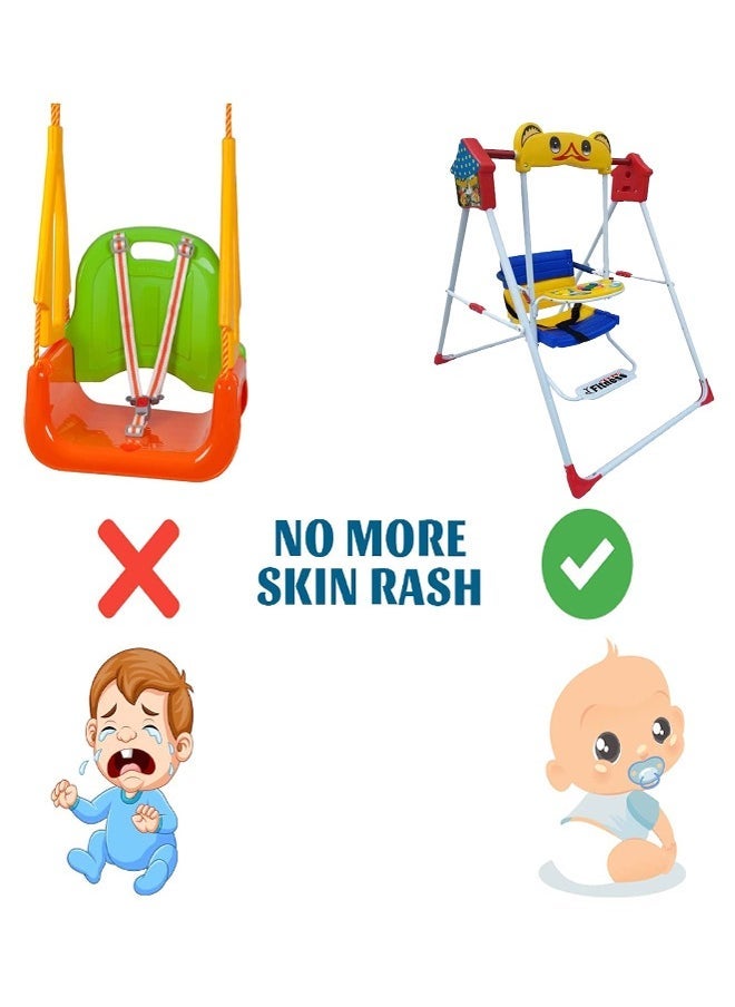 Rally Baby Swing, Indoor Outdoor Home Swing with Safety Seat, Infant Swing, Backyard Swing Sets, Infant and Toddler Swing Chair Set Blue - Image 3