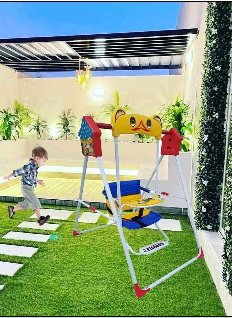 Rally Baby Swing, Indoor Outdoor Home Swing with Safety Seat, Infant Swing, Backyard Swing Sets, Infant and Toddler Swing Chair Set Blue - Image 2
