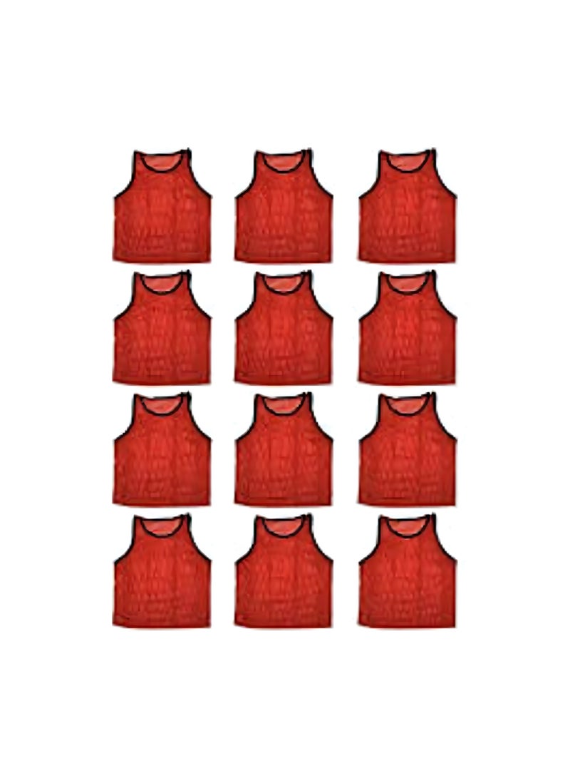 H PRO H PRO Football Pinnies | Training Jackets | Set of 12 | RED