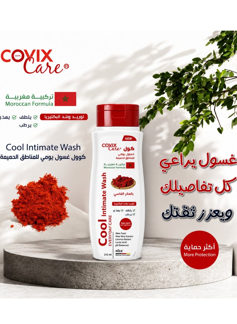 covix care Care Cool Intimate Wash Everyday Care With Aker Fassi Extract - 215ml - Image 2