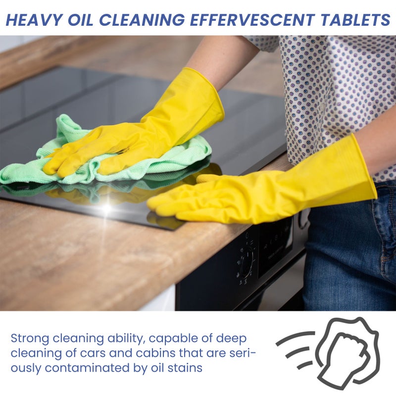 Jakehoe Kitchen Cleaning Effervescent Tablets Stove Tiles Bathroom Kitchen Heavy Oil Dirt Stain Cleaning Effervescent Tablets - Image 3