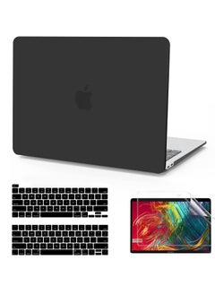 Generic MacBook Pro 13 Case 2020 Release A2338 M1 A2289 A2251 Hard Case Shell Cover and Keyboard Skin Cover for MacBook Pro 13 Inch Model M1 A2338 A2289 A2251 Black  - Image 1