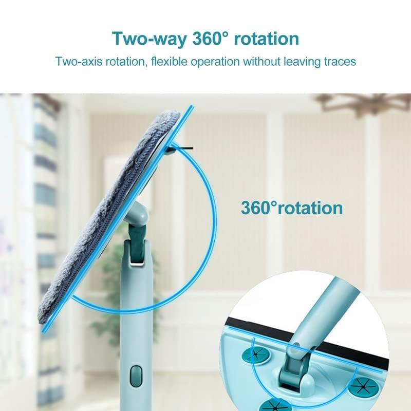 KRLZ 3 in 1 Flexible Clean Mop Triangle Pad Flat Brush Long Handle for Kitchen Bathroom Tile Wall Glass Window Cleaning Tool Rotatable Adjustable - Image 5