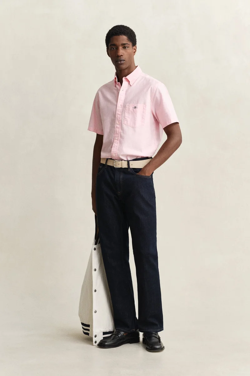 GANT  Regular Classic Oxford Short Sleeve Shirt for Men | Best Price UAE