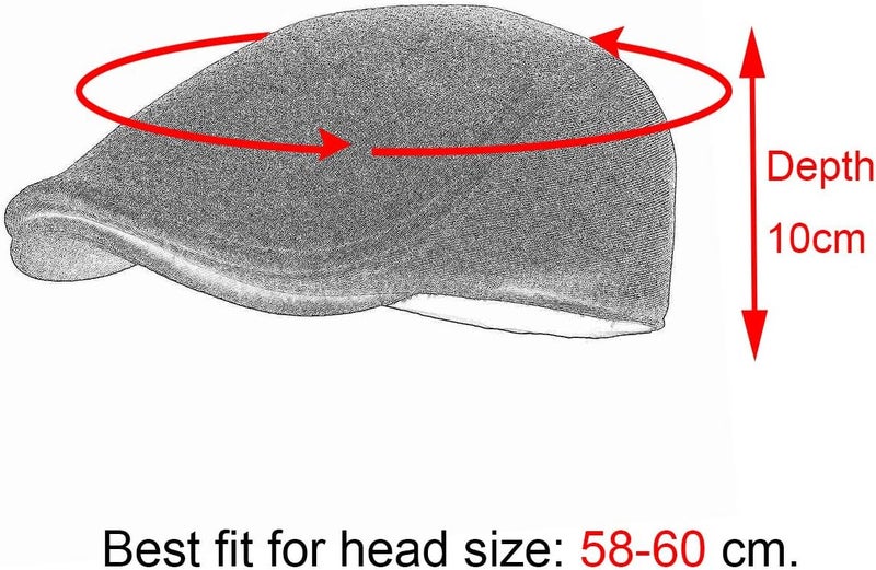 FEINION Men Cotton Newsboy Cap Soft Fit Cabbie Hat - Image 5