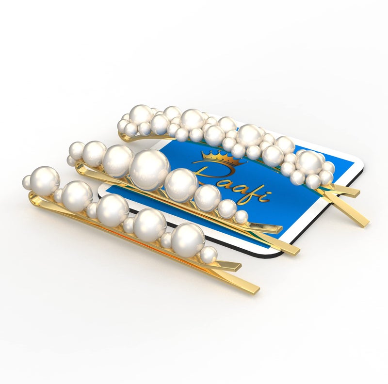 Raafi Pearls Hairstyles Fancy Pins For Girls' and Women’s (Pack of 3) - Image 5