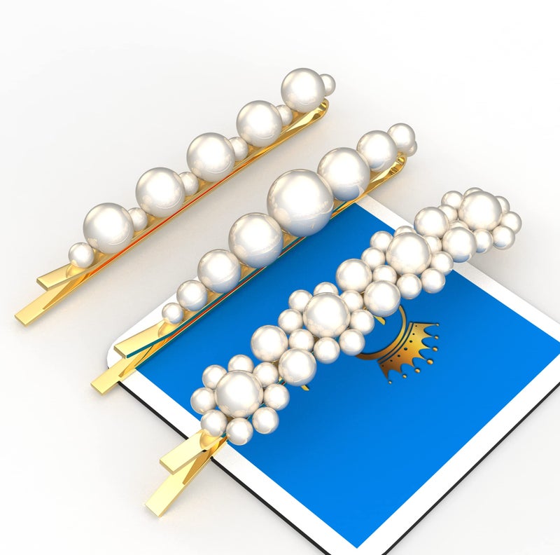 Raafi Pearls Hairstyles Fancy Pins For Girls' and Women’s (Pack of 3) - Image 2