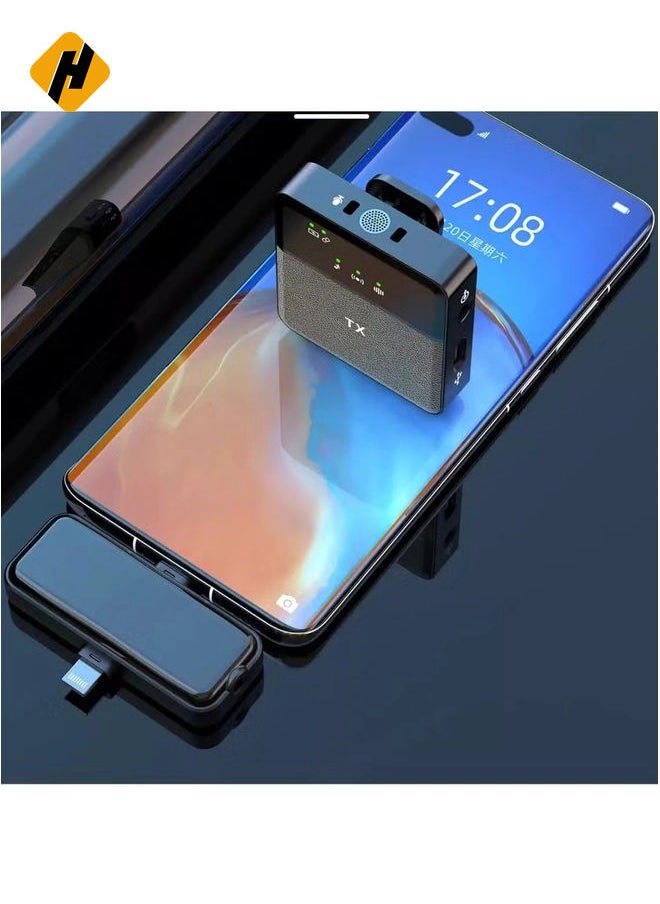 HuHa 3 in 1 Wireless microphone for iPhone and Type-C Plug one with 2 Microphe  - Image 4