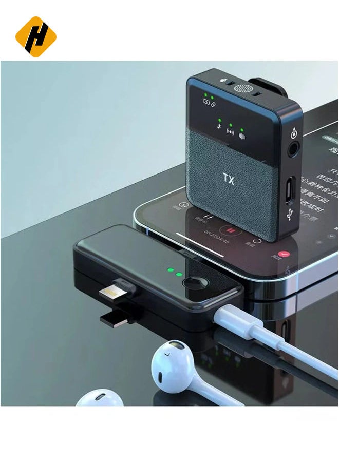 HuHa 3 in 1 Wireless microphone for iPhone and Type-C Plug one with 2 Microphe  - Image 5