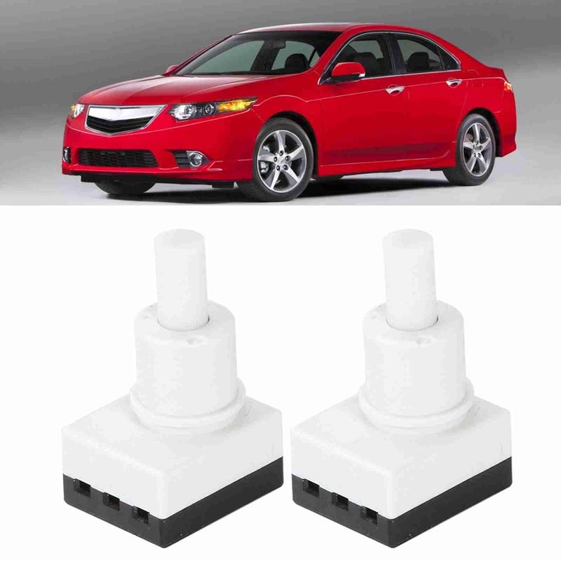 Aramox Dome Light Switch Kit 34404-SDA-A21 2Pcs Interior Bulb Switch Fit for TSX Ridgeline Push Button Mechanical Toggle Manual White - Image 3