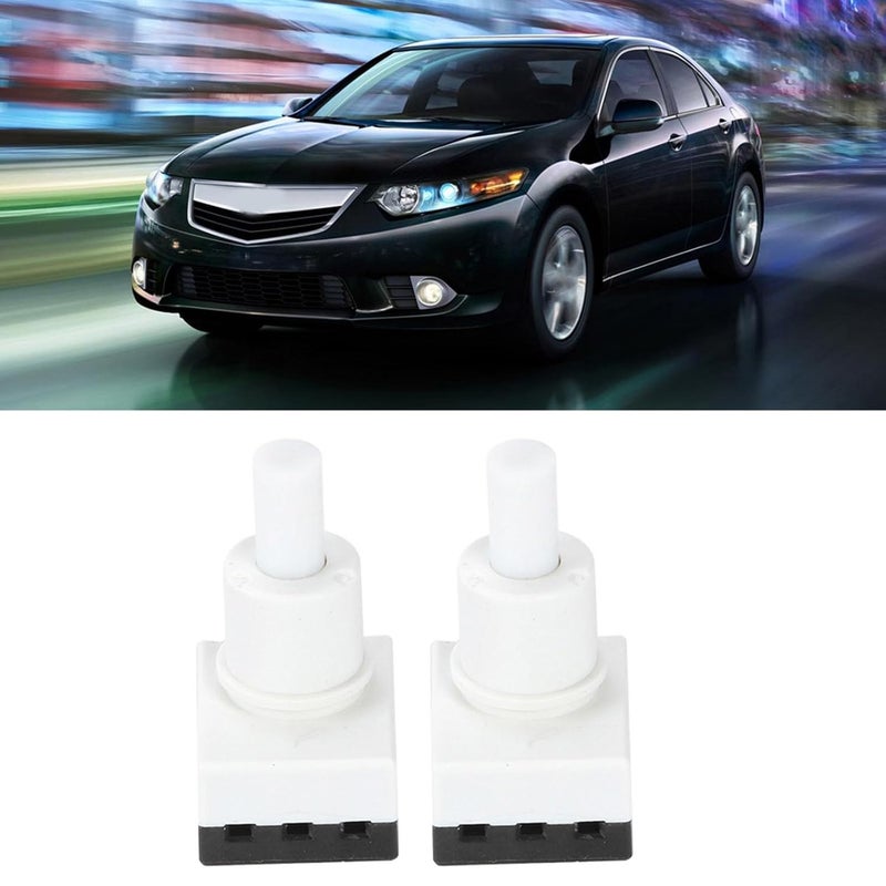 Aramox Dome Light Switch Kit 34404-SDA-A21 2Pcs Interior Bulb Switch Fit for TSX Ridgeline Push Button Mechanical Toggle Manual White - Image 1