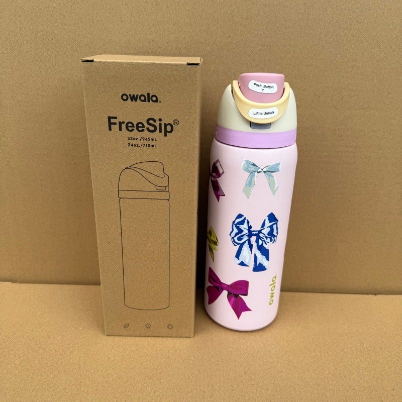 Owala Fruit Cup 304 Stainless Steel Insulated Water Bottle - Large Capacity, Portable Sports Cup with Dual Drinking Straw - Image 1
