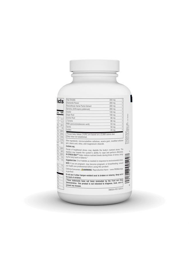 Source Naturals Hi-Stress B&C with Herbs - 120 Tablets - Image 3