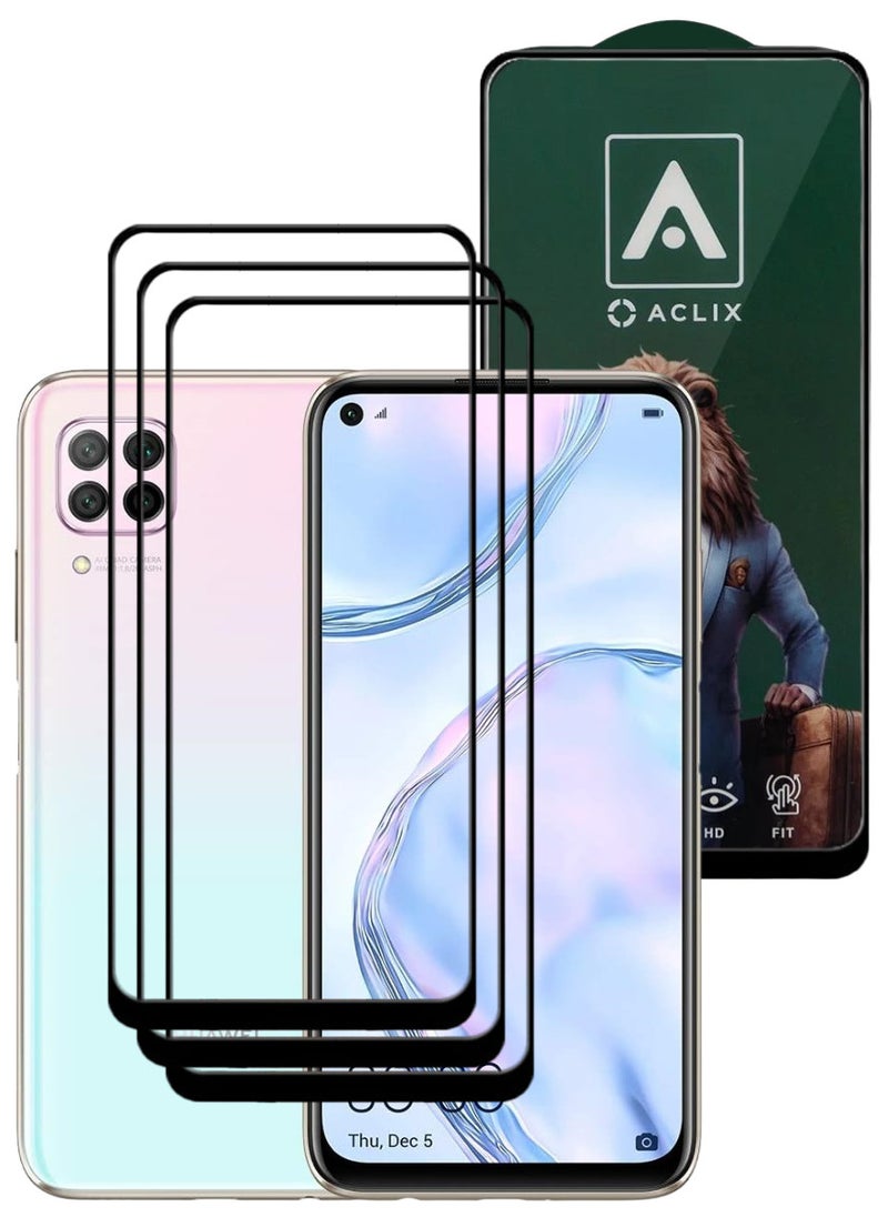 ACLIX 3 Pieces Antistatic ESD Dustproof Premium Quality High Definition Tempered Glass Screen Protector Designed For Huawei nova 7i - Image 1