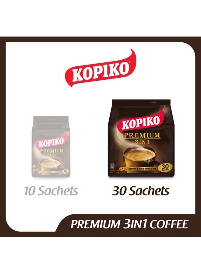 KOPIKO Premium 3 in 1 Instant Coffee Mix – Authentic Indonesian Volcanic Coffee, Strong Yet Smooth, Pre-Mixed with Creamer & Sugar (21.2 OZ in 30 Coffee Sachets) - Image 3