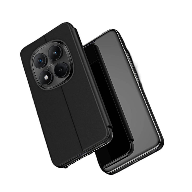 MS غطاء واقي بTPU لـ Redmi Note 15 مع حماية من السقوط وحامل قائم مع مقاوم للصدمات مع مغناطيس قوي مع سطح مرآة باللون أبيض مغناطيسي بوظيفة حامل مع مرآة من مادة TPU باللون الأبيض باللون. - Image 2