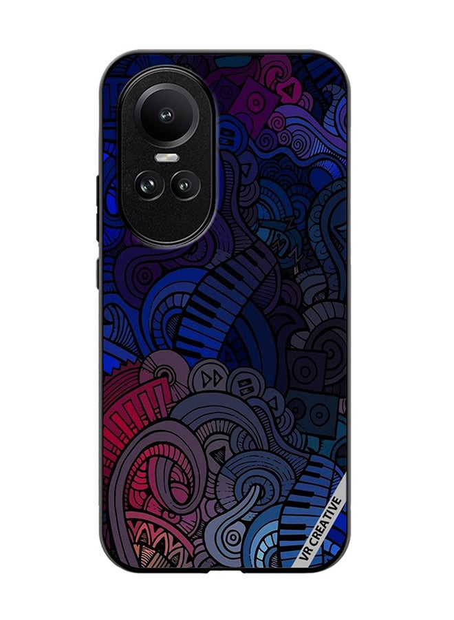 VR CREATIVE Protective Case Cover For Oppo Reno 10 Pro Music Design Multicolour - Image 1