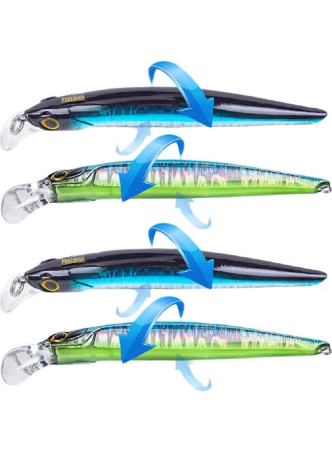 King Lure King Invisible Sinking Minnow Artificial Bait For Freshwater Topmouth Culter, Bass Bionic Imitation Bait, 14G/06 Color - Image 1