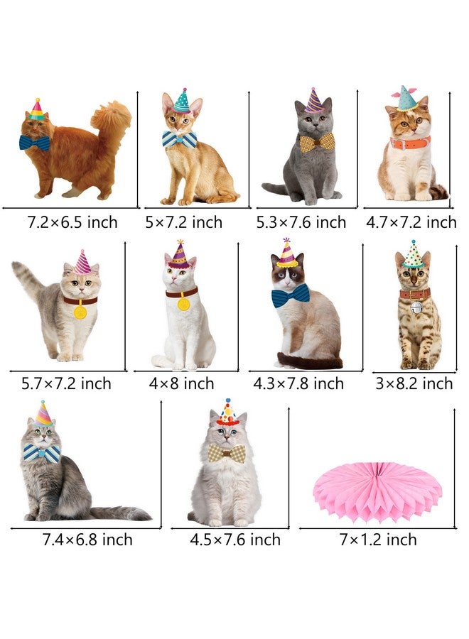 umoni 10 قطع مراكز طاولة على شكل خلية نحل للحفلات لعيد ميلاد القطط أدوات حفلات تزيينات رائعة لعيد ميلاد القطط وحفلة استقبال المولود - Image 4