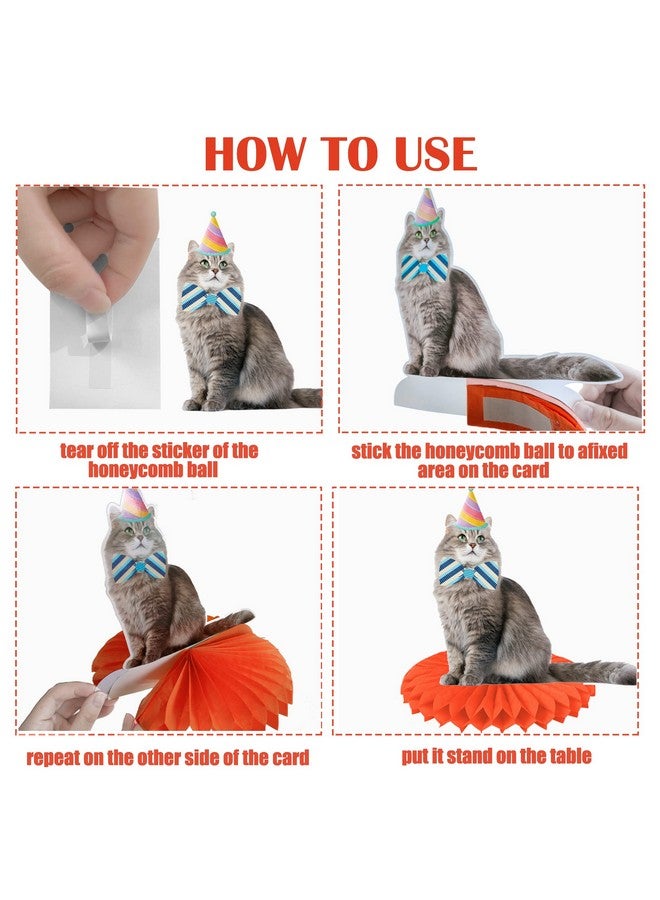 umoni 10 قطع مراكز طاولة على شكل خلية نحل للحفلات لعيد ميلاد القطط أدوات حفلات تزيينات رائعة لعيد ميلاد القطط وحفلة استقبال المولود - Image 5