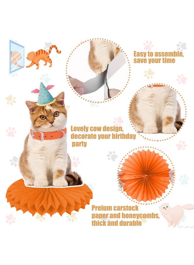 umoni 10 قطع مراكز طاولة على شكل خلية نحل للحفلات لعيد ميلاد القطط أدوات حفلات تزيينات رائعة لعيد ميلاد القطط وحفلة استقبال المولود - Image 3