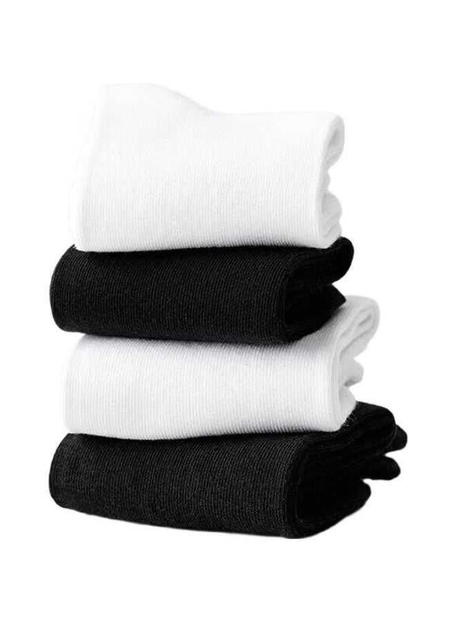 yimian Men'S Socks【100% Pure Cotton Antibacterial And Odor-Resistant】Mid-Tube Autumn And Winter Men'S Socks Solid Color Trendy Long Tube 7 Pairs Pack - Image 2