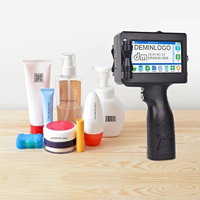 HANDHELD PRINTER PORTABLE INKJET PRINTER HIGH DEFINITION INKJET CODE PRINTER WITH 4.3 INCH LED TOUCHSCREEN QUICK-DRYING INK CARTRIDGE FOR LABEL/PRODUCTION DATE/BARCODE/TRADEMARK/LOGO ETC - Image 2