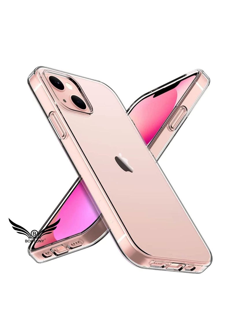 BORTONY - Protective Case for iPhone 14 Crystal Clear Shockproof Yellowing-Resistant Slim Transparent Phone Cover for Apple iPhone 14 (6.1 inch) Clear - Image 1