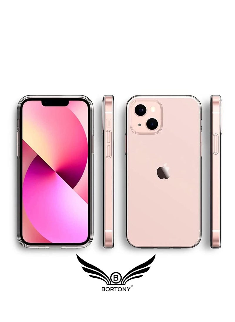 BORTONY - Protective Case for iPhone 14 Crystal Clear Shockproof Yellowing-Resistant Slim Transparent Phone Cover for Apple iPhone 14 (6.1 inch) Clear - Image 1