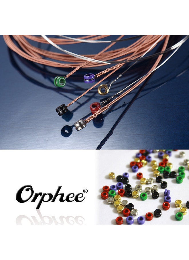 Generic - TX620-P Acoustic Folk Guitar Steel Strings 6pcs Full Set Replacement (.010-.047) High-carbon Steel Core Copper Wire Wound Extra Light Tension with End Ball - Image 1