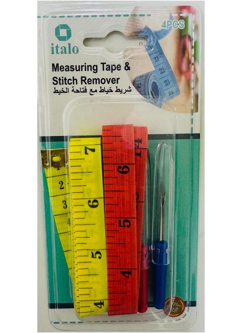 إيتالو شريط قياس ومزيل غرز متعدد الألوان 1.5 متر  - Image 1