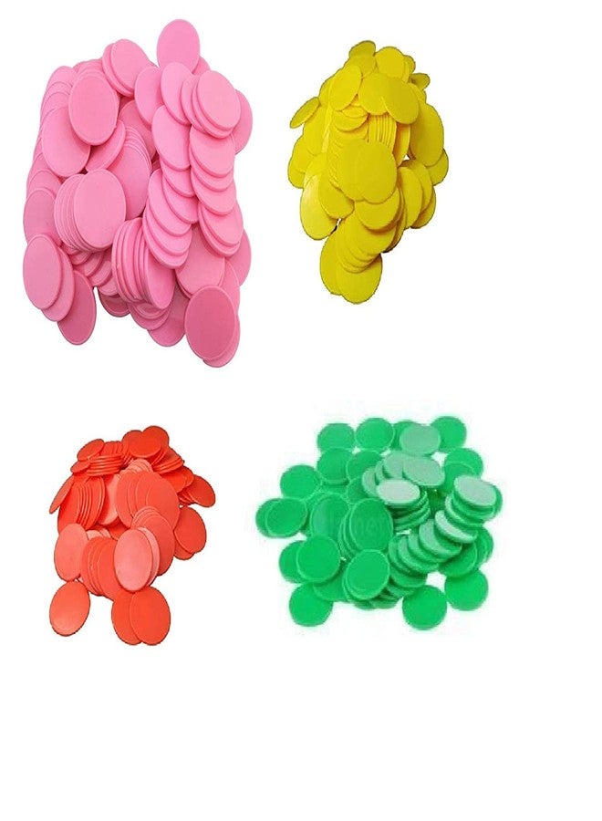 Prokart Plastic Round Shape Plain Token Coin, Chips for Board Games and Other USES,(Pack of 100 Coin) - Image 1
