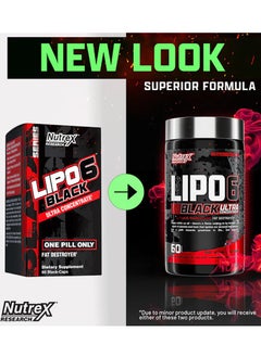 Nutrex Research Lipo-6 Black Ultra Concentrate - 60 Capsules  - Image 2