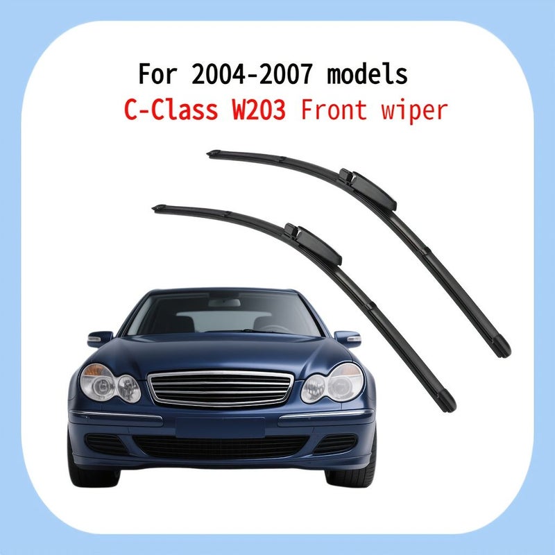 Front Windshield Wiper Blades Compatible With Mercedes Benz C Class W203 2004 2007 Original Replacement 22 Inch 22 Inch 1 Pair Model A603 - Image 1