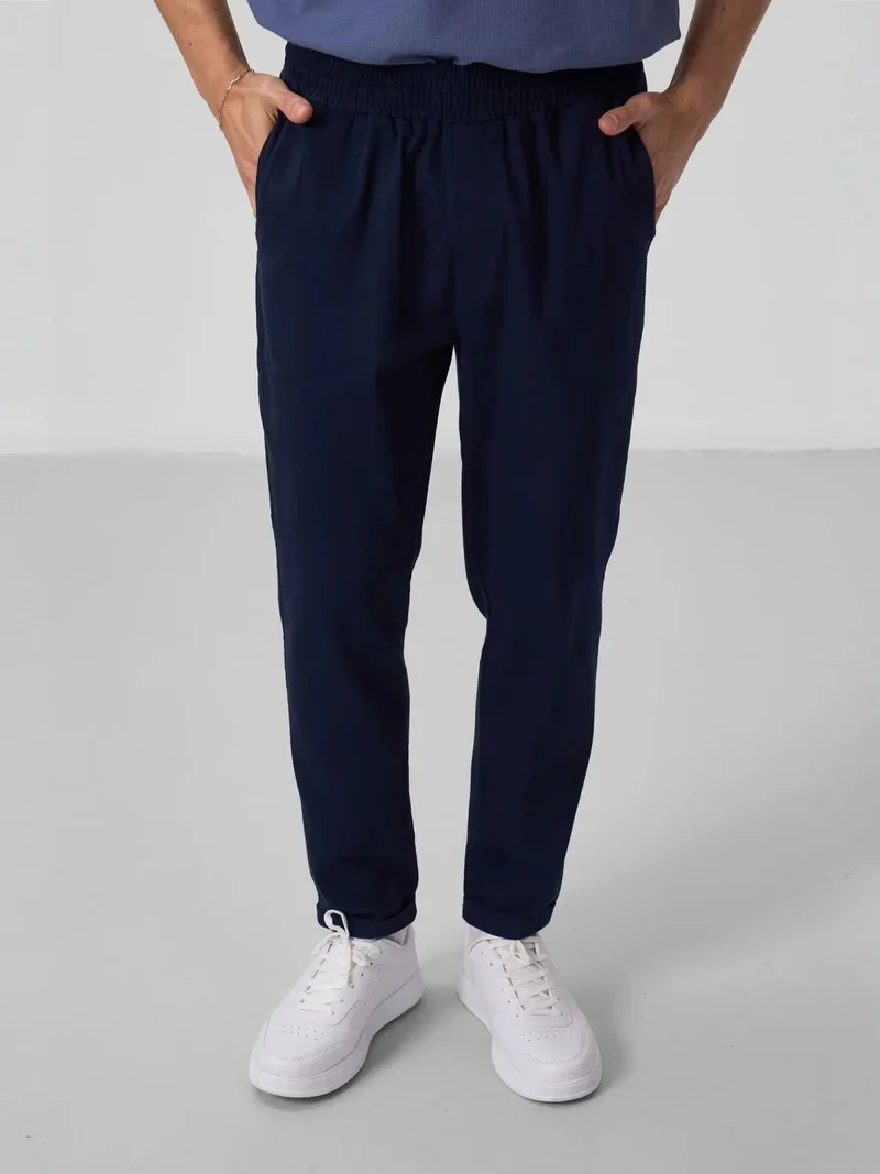 تومي لايف TOMMY Men's Straight-leg Gabardine Chinos