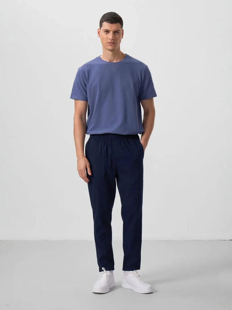تومي لايف TOMMY Men's Straight-leg Gabardine Chinos