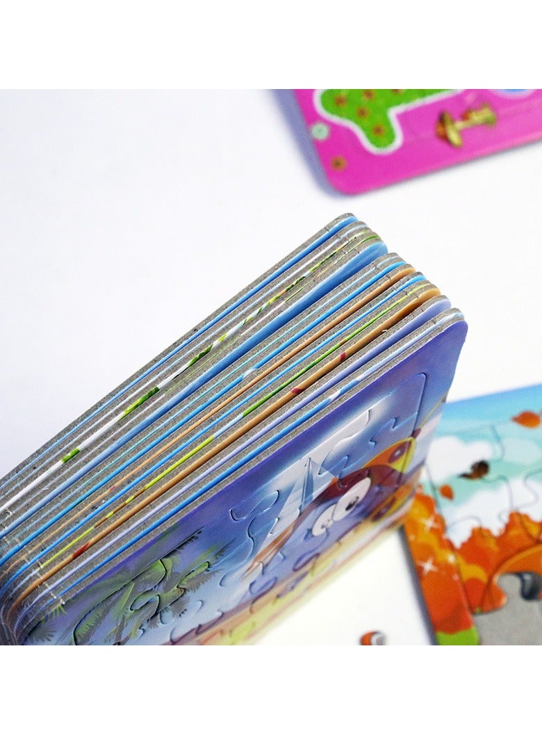 خشبية اللغز للأطفال ، حزمة من 30 الألغاز مجموعة للأطفال الصغار والاطفال. التعلم المبكر للأطفال والألعاب التعليمية-نمط عشوائي pattern - Image 4