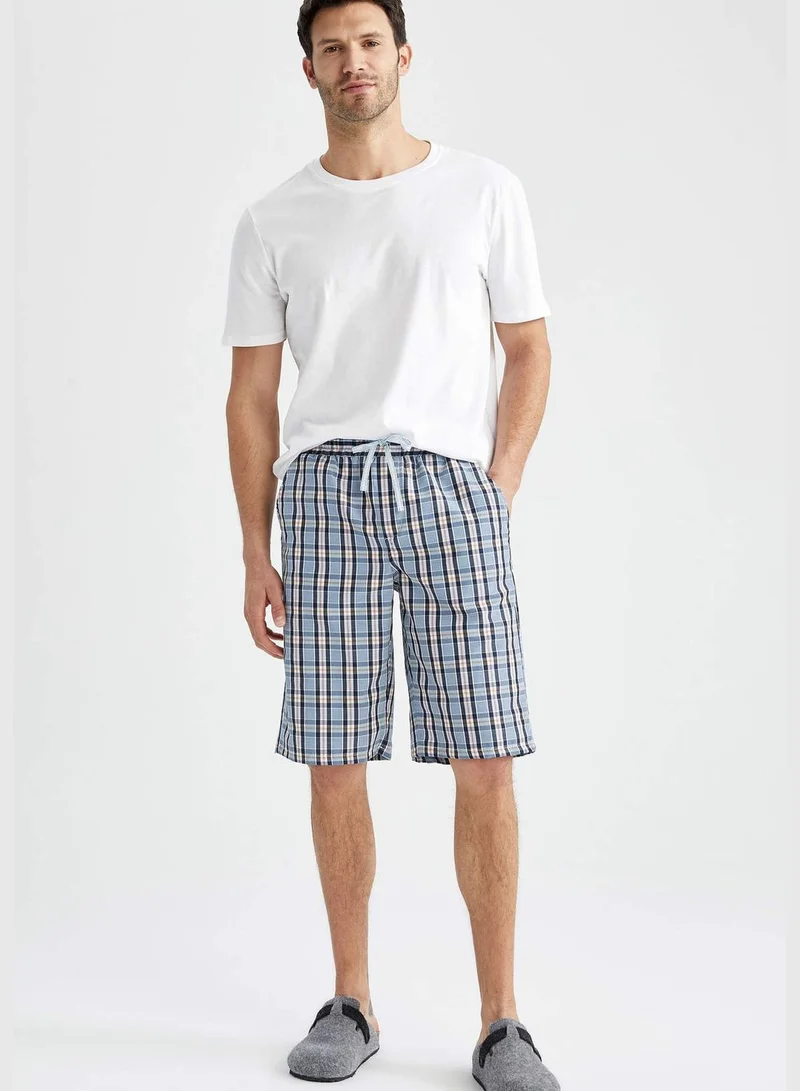 DeFacto Regular Fit Tie Waist Check Print Pyjama Bottom