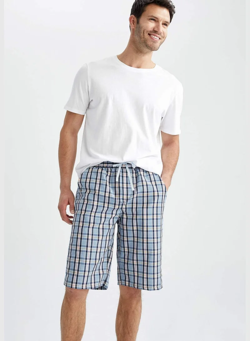 DeFacto Regular Fit Tie Waist Check Print Pyjama Bottom