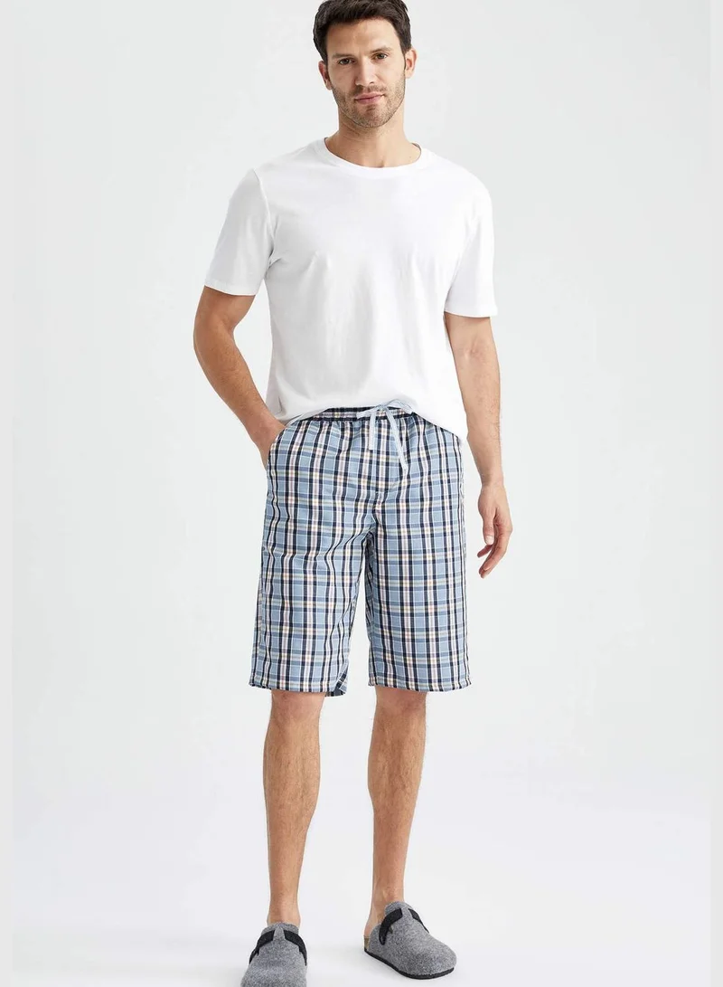 DeFacto Regular Fit Tie Waist Check Print Pyjama Bottom