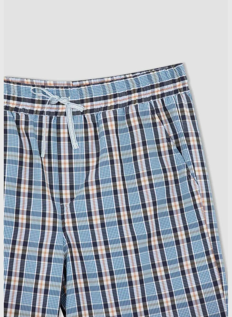 DeFacto Regular Fit Tie Waist Check Print Pyjama Bottom