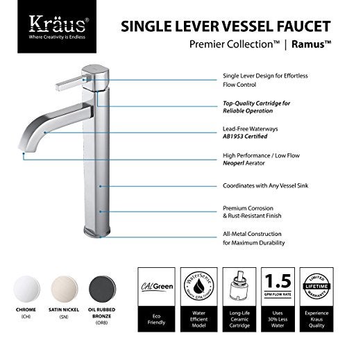 KRAUS Ramus Single Handle Vessel Sink Bathroom Faucet in Oil Rubbed Bronze, FVS-1007ORB - Image 4