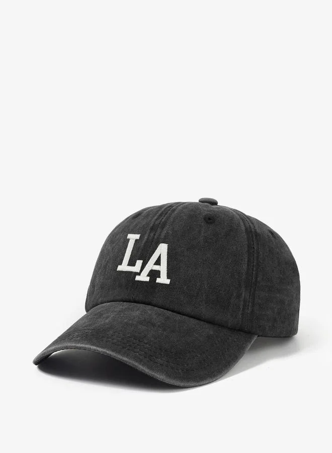 Take Two Grey Embroidered Baseball Cap