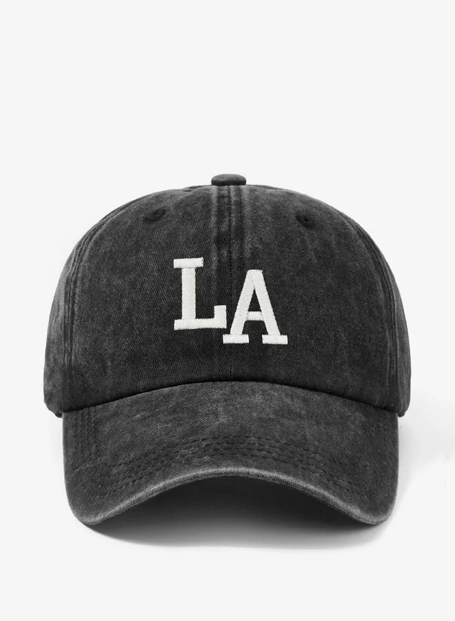 Take Two Grey Embroidered Baseball Cap