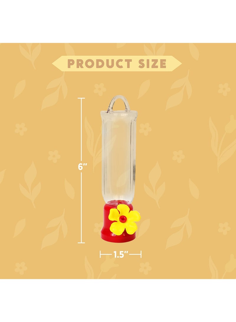 SYOSI Hummingbird Feeder, 6PCS Mini Hummingbird Feeders with Hanging Wires & 3 Cleaning Brush, Transparent Outdoor Humming Bird Feeder Set for Patio, Outside, Lawn, Backyard, Garden (2.2oz) - Image 5