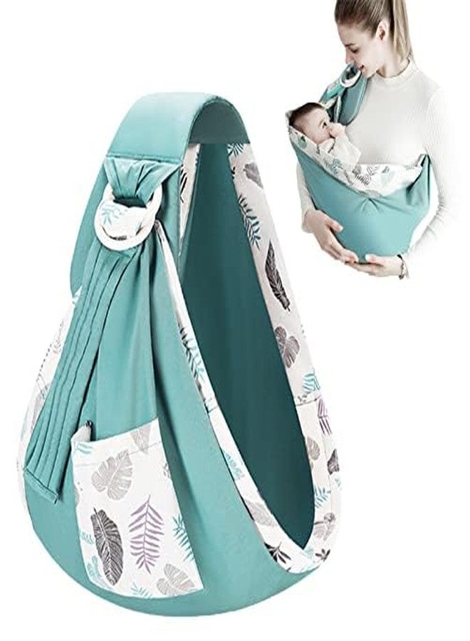 DROZIP Baby Carrier Newborn To Toddler, Ergonomic 3D Mesh Baby Wraps Carrier, Adjustable Baby Sling, Lightweight Breathable Baby Carrier Wrap With Thick Shoulder Straps, Green - Image 1