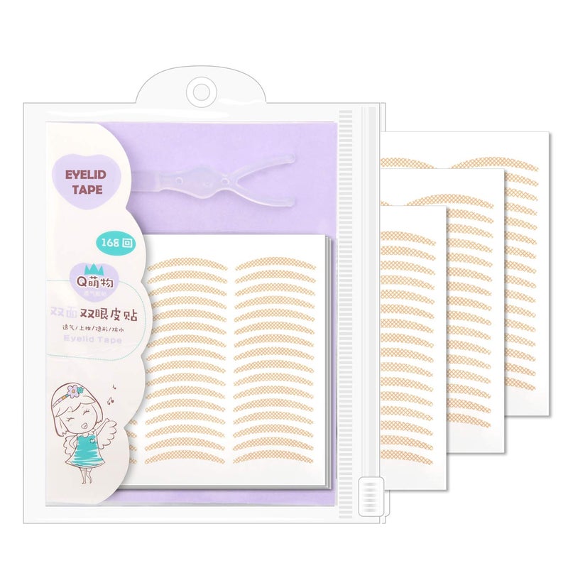 336Pcs Invisible Single Side Eyelid Tape Stickers Eyelid Lifter Strips for Droopy Hooded Eyes Eyes Makeup Uneven Monoeyelids