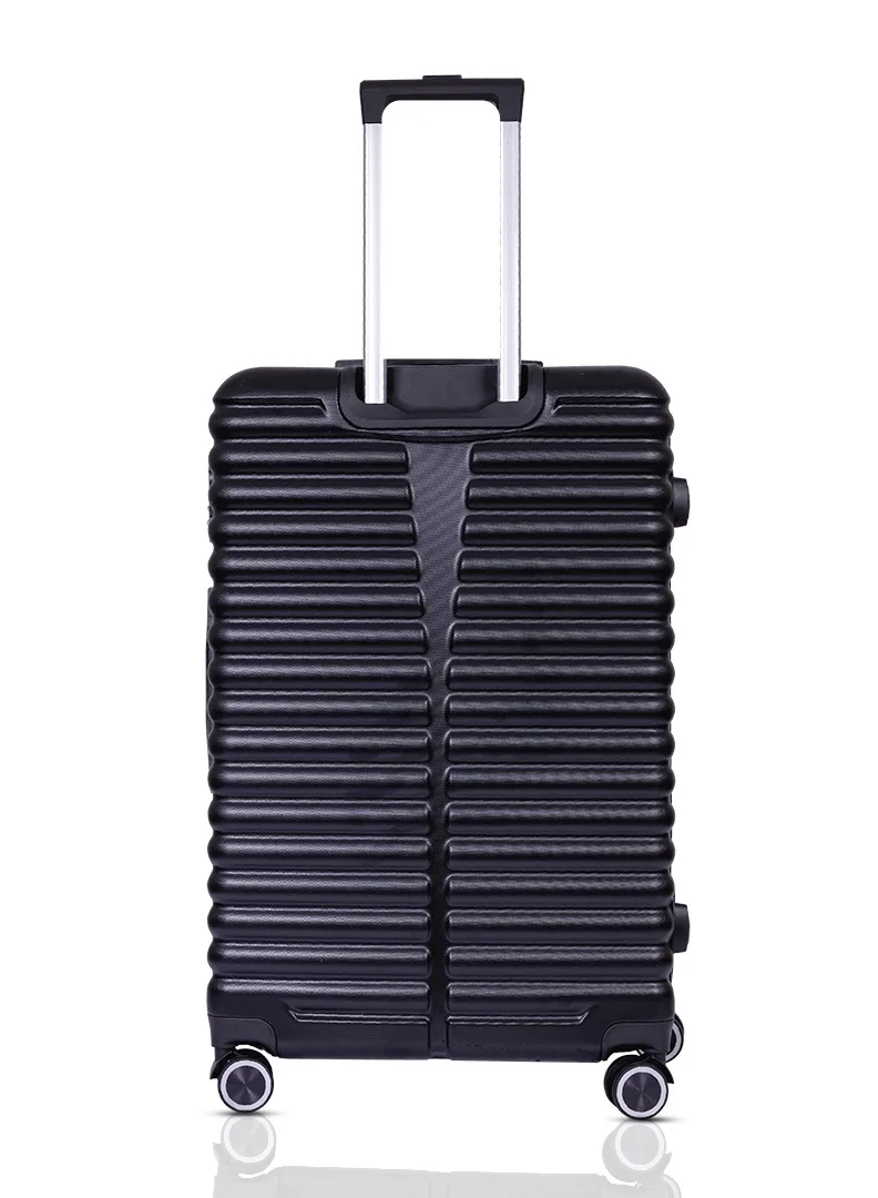 MNUK Destiny Set of 2 Luggage | Hardside Soft Handle Trolley with TSA Lock |Double 360° 8 Wheeler| Cabin-20 Inch, Large-28 Inch| Black