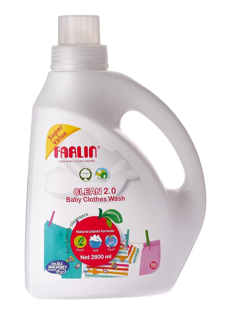 فارلين غسول ملابس الأطفال كلين 2.0 بالنباتات الطبيعية الصديقة للبيئة - 2800 مل - Image 1