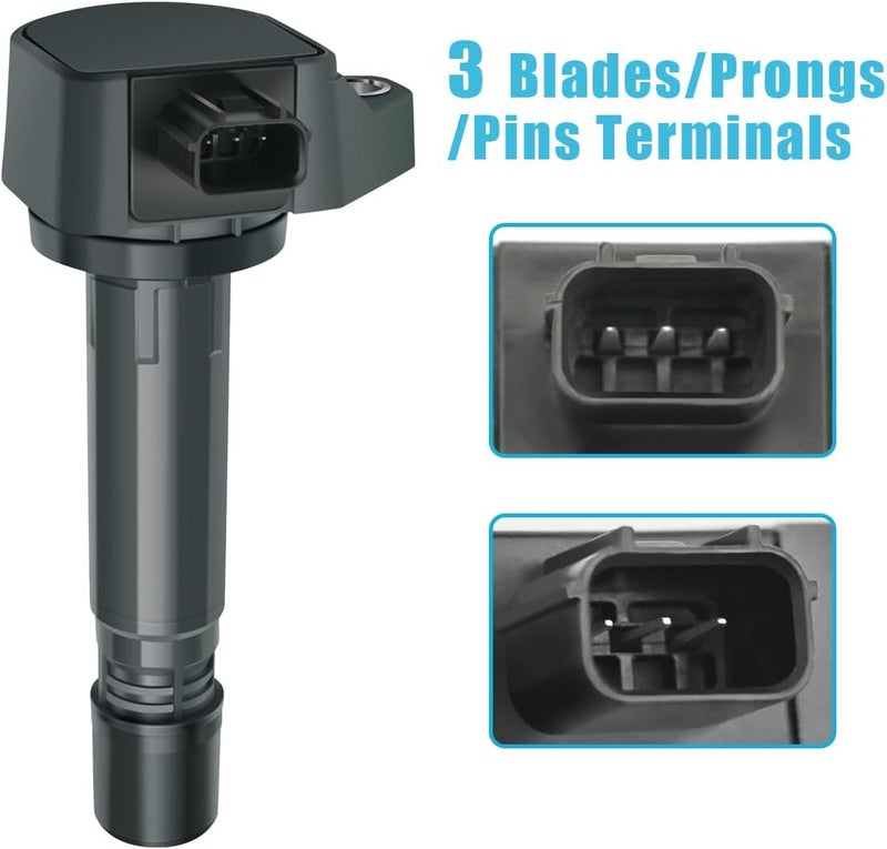 MAS Set of 4 Ignition Coils Pack for Honda Civic 2006-2011 1.8L L4 - Image 2